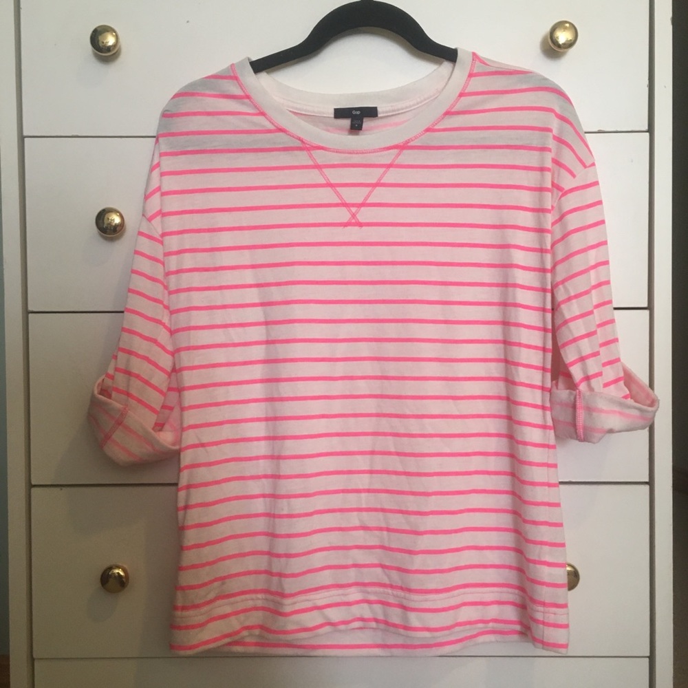 2/$8❗️Gap | 1/2 sleeve striped shirt